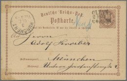 Deutsches Reich - Bahnpost: CLEVE - COELN, L 3 Schwarz Auf Postkarte ½ Gr. - Autres & Non Classés