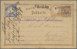 Deutsches Reich - Bahnpost: HALBERSTADT - COETHEN, L 3 Schwarz Auf Postkarte ½ G - Andere & Zonder Classificatie