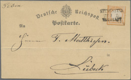 Deutsches Reich - Bahnpost: NEUMÜNSTER - NEUSTADT, L 3 Schwarz Auf ½ Gr., Großer - Other & Unclassified