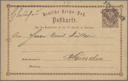 Deutsches Reich - Bahnpost: REICHENBACH - DRESDEN, L 3 Schwarz Auf Postkarte ½ G - Sonstige & Ohne Zuordnung