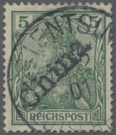 Deutsche Post In China: 1901, 5 Pf Germania Reichspost Mit Handstempelaufdruck " - China (kantoren)