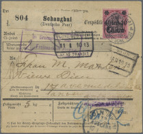 Deutsche Post In China: 1912, Germania Mit Wasserzeichen, 40 C. Auf 80 Pfg. Vord - China (oficinas)
