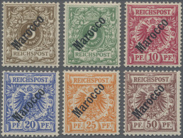 Deutsche Post In Marokko: 1899, Adler, Unverausgabte Ausgabe, Kpl., Ungebraucht - Marocco (uffici)