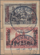 Deutsche Post In Marokko: 1911, Deutsches Reich, KK-Aufdruck, 1.25 P. Auf 1 Mk. - Marokko (kantoren)