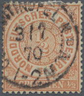 Deutsche Post In Der Türkei - Vorläufer: NORDDEUTSCHER POSTBEZIRK, ½ Gr., Mit St - Turquia (oficinas)