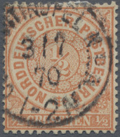 Deutsche Post In Der Türkei - Vorläufer: NORDDEUTSCHER POSTBEZIRK, ½ Gr., Mit St - Turchia (uffici)