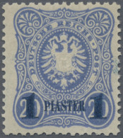 Deutsche Post In Der Türkei: 1886, 1 Pia Schwärzlichblau Und Metallisch Glänzend - Turkey (offices)