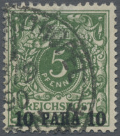 Deutsche Post In Der Türkei: 1889, Freimarke 10 Para Auf 5 Pfg Grün, Ist Eine Or - Turkey (offices)