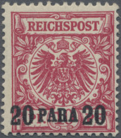 Deutsche Post In Der Türkei: 1889, Adler, 20 P. Auf 10 Pfg. Dunkelrosa(rot), Tad - Turchia (uffici)