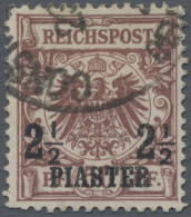 Deutsche Post In Der Türkei: 1889, Freimarke 2½ PIA Auf 50 Pf Mittelbraunrot, En - Turquia (oficinas)