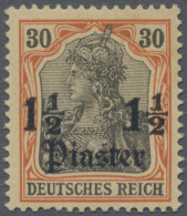 Deutsche Post In Der Türkei: 1905, 1½ PIA Auf 30 Pf Dunkel(rötlich)orange/brauns - Turquia (oficinas)