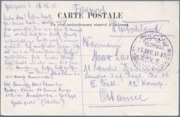 Militärmission: 1915 (17.12.), "MILIT.MISS. A.O.K. 5" Provisorischer Violetter F - Turquia (oficinas)