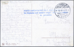 Militärmission: 1916 (13.6.), MIL. MISS.ALEPPO Auf FP-AK Aus "Jerusalem" (3.6.) - Turquie (bureaux)
