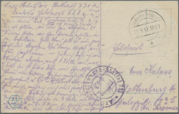 Militärmission: 1917, Fünf FP-Belege Mit Stempel ALEPPO, A.O.K.4 Und Tarnstempel - Turchia (uffici)