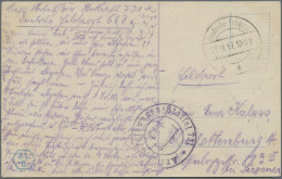 Militärmission: 1917, Fünf FP-Belege Mit Stempel ALEPPO, A.O.K.4 Und Tarnstempel - Turquia (oficinas)