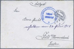 Militärmission: 1916 - 1918, MSP No.14 Bzw. MIL.MISS.KONSTANTINOPEL Auf 2 FP-Bel - Turkey (offices)