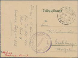 Militärmission: 1917 (25.10.), MIL.MISS.SMYRNA Auf FP-Karte, Geschrieben Auf Dem - Turquia (oficinas)
