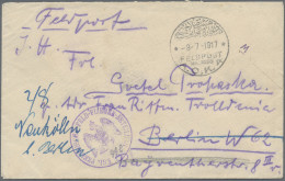 Militärmission: 1917 (8.7.), MIL.MISS.A.O.K. 4 Auf FP-Brief Mit Briefstempel "KG - Turkse Rijk (kantoren)