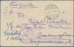 Militärmission: 1917 (8.7.), MIL.MISS.A.O.K. 4 Auf FP-Brief Mit Briefstempel "KG - Turkey (offices)