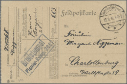 Militärmission: 1918, Rahmenstempel "Briefstempel/Pionier-Komp.205" In Violetter - Turquie (bureaux)