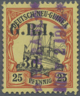 Deutsch-Neuguinea - Britische Besetzung: 1914, 3 D Auf 20 Pf Mit GRI Überdruck M - Nuova Guinea Tedesca