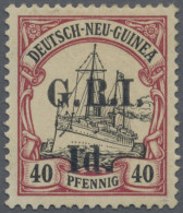 Deutsch-Neuguinea - Britische Besetzung: 1914: AUFDRUCKABART "I" D. Anstatt 4 D. - Nouvelle-Guinée