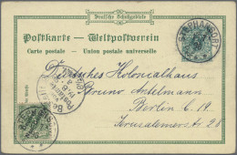 Deutsch-Neuguinea - Ganzsachen: 1898, 5 Pfg. Und 10 Pfg. Aufdruck, Zwei Privatga - Duits-Nieuw-Guinea