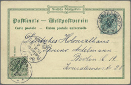 Deutsch-Neuguinea - Ganzsachen: 1898, 5 Pfg. Und 10 Pfg. Aufdruck, Zwei Privatga - Nouvelle-Guinée