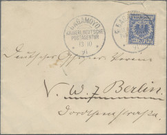 Deutsch-Ostafrika - Vorläufer: 1891, Adler, 20 Pfg. Blau, Einzelfrankatur Auf Be - German East Africa