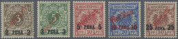 Deutsch-Ostafrika: 1893/96, Krone/Adler, 2 - 25 P Auf 3 - 50 Pf. In Teils Abweic - Africa Orientale Tedesca