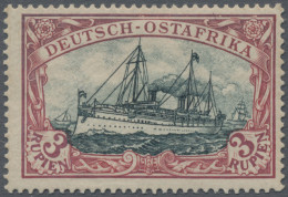 Deutsch-Ostafrika: 1901, 3 R Dunkelrot/ Grünschwarz Mit Mittelstück Der Type I I - German East Africa