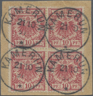 Deutsche Kolonien - Kamerun-Vorläufer: 1890, 10 Pfg. Adler Lebhaftrosarot Im Ges - Camerun