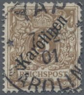 Deutsche Kolonien - Karolinen: 1899, Diagonaler Aufdruck, 3 Pfg., Sauberer Stemp - Carolinen