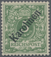 Deutsche Kolonien - Karolinen: 1899, Adler, Diagonaler Aufdruck, 5 Pfg., Ungebra - Karolinen