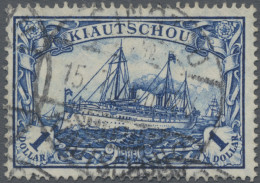 Deutsche Kolonien - Kiautschou: 1905, ½ $ Kaiseryacht Dunkelblau Mit Wasserzeich - Kiaochow