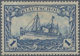 Deutsche Kolonien - Kiautschou: 1905/19, Schiff Mit Wz., 1 Dollar Mit Plattenfeh - Kiauchau