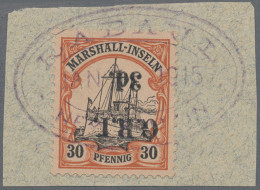 Deutsche Kolonien - Marshall-Inseln - Britische Besetzung: 1914: 3. Auf 30 Pf. O - Islas Marshall