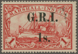 Deutsche Kolonien - Marshall-Inseln - Britische Besetzung: 1914: 1 S. Auf 1 M. K - Marshalleilanden
