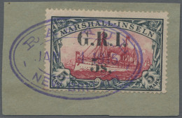 Deutsche Kolonien - Marshall-Inseln - Britische Besetzung: 1914, 5 S Auf 5 M. Ka - Isole Marshall