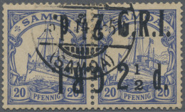 Deutsche Kolonien - Samoa - Britische Besetzung: 1914, 2½ D Auf 20 Pf, Waagerech - Samoa