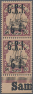 Deutsche Kolonien - Samoa - Britische Besetzung: 1914, 6 D Auf 50 Pfg, Postfrisc - Samoa