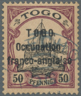 Deutsche Kolonien - Togo - Französische Besetzung: 1915: 50 Pf. Dunkelbräunlichl - Togo