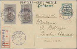 Deutsche Kolonien - Togo - Französische Besetzung: 1915, Ganzsachenkarte 5 C. Au - Togo