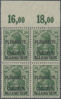 Deutsche Abstimmungsgebiete: Allenstein: 1920, Germania 20 Pfg. Dunkelgrün, Nich - Otros & Sin Clasificación
