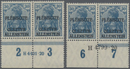 Deutsche Abstimmungsgebiete: Allenstein: 1920, Germania 30 Pfg. Dunkelpreußischb - Other & Unclassified