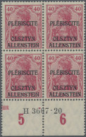 Deutsche Abstimmungsgebiete: Allenstein: 1920, Germania 40 Pfg. Lebhaftrotkarmin - Other & Unclassified