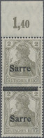 Deutsche Abstimmungsgebiete: Saargebiet: 1920, 2 Pf Sarre-Germania Gelbgrau Im S - Unused Stamps