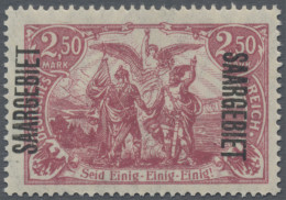 Deutsche Abstimmungsgebiete: Saargebiet: 1920, 2.50 M Lebhaftkarmin, Tadellos Po - Unused Stamps