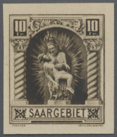 Deutsche Abstimmungsgebiete: Saargebiet: 1925, 10 Fr. Madonna Als Ungezähntes Es - Ungebraucht