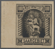 Deutsche Abstimmungsgebiete: Saargebiet: 1925, 10 Fr. Madonna Als Ungezähntes Es - Ungebraucht